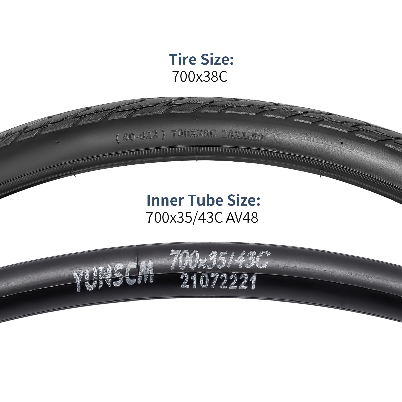 Amazon | YunSCM 2本セット,700 38c タイヤ,700x38c 40-622 自転車